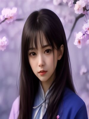 91漫画热门恋爱漫画封面，校园青春男女主角在樱花树下相遇，粉色温馨氛围，画风精细唯美